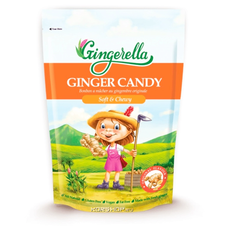 Имбирные жевательные конфеты Gingerella, Индонезия, 85 г...