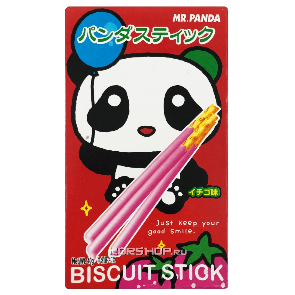 Палочки в клубничной глазури Mr.Panda, Вьетнам, 40 г