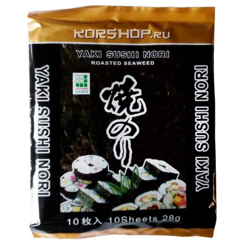 Морские водоросли Яки Суши Нори, Китай, 10 листов, 28 г