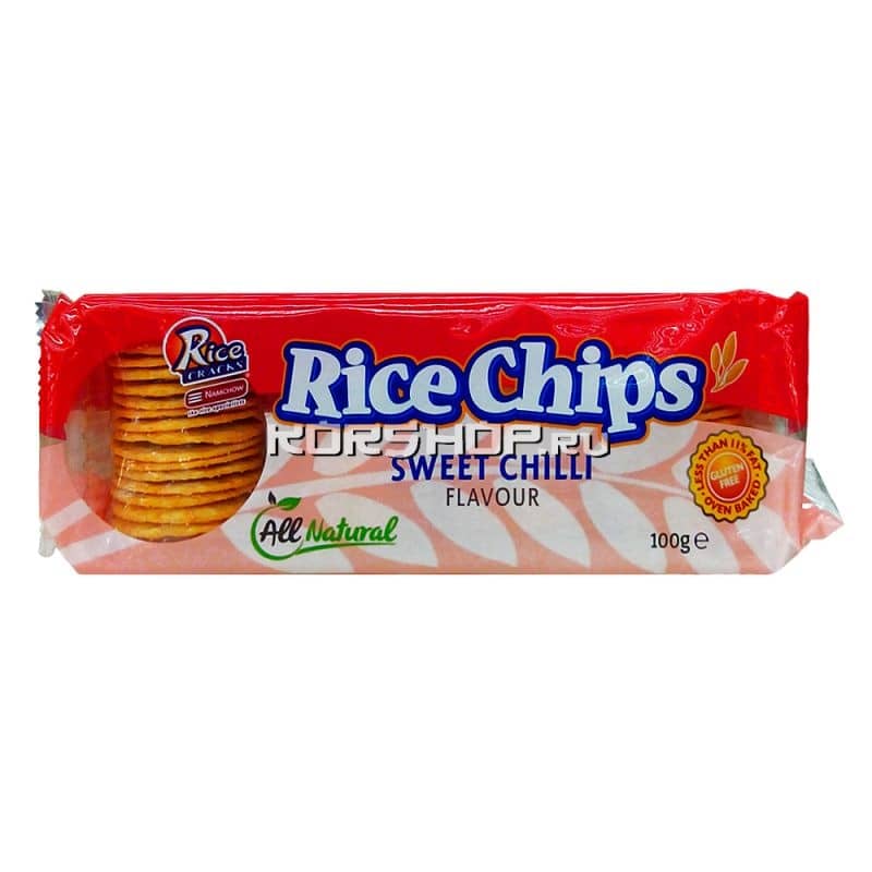 Рисовые крекеры Rice Cracks Сладкий Чили, Таиланд, 100 г...