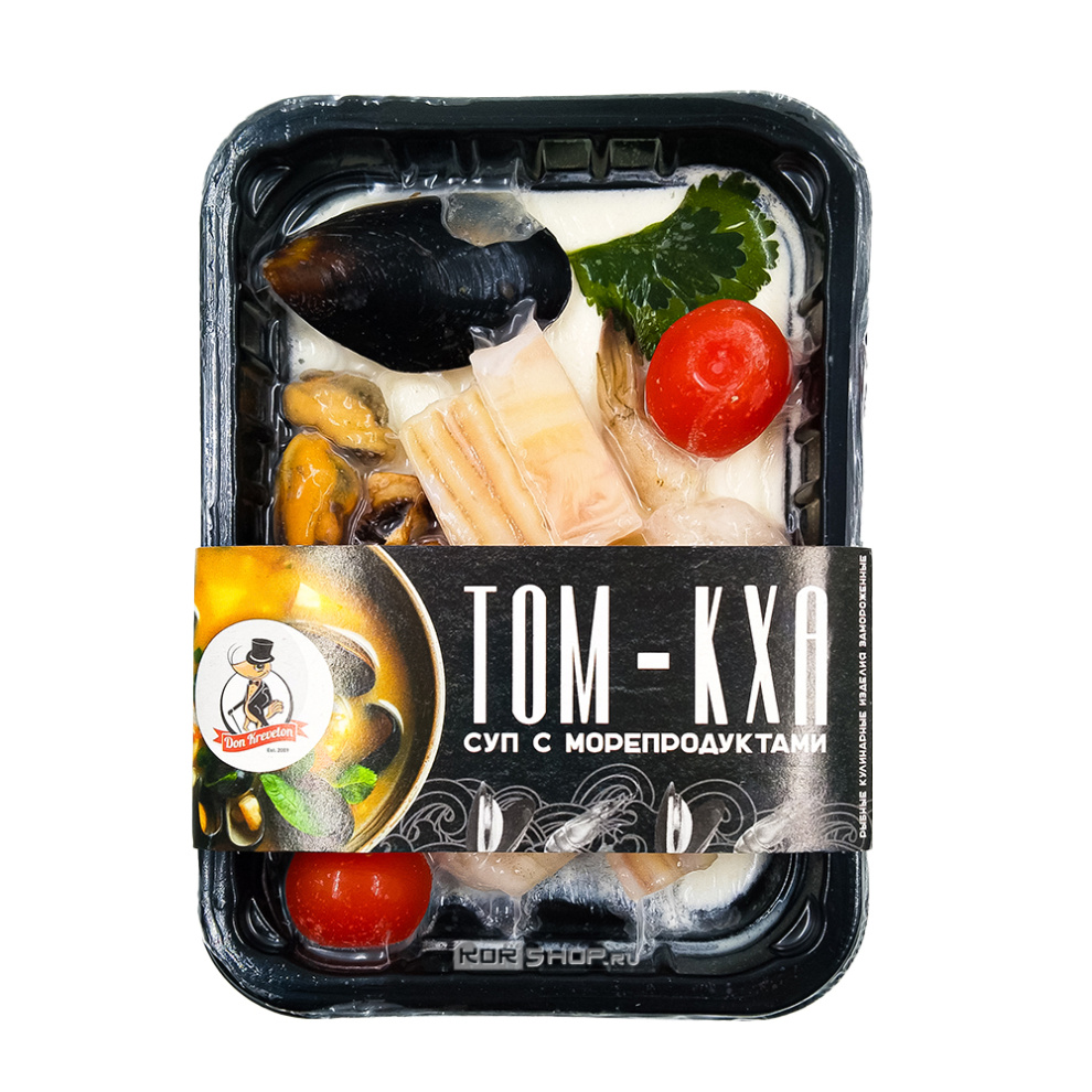 Суп Том Кха с морепродуктами замороженный Don Kreveton, 190 г