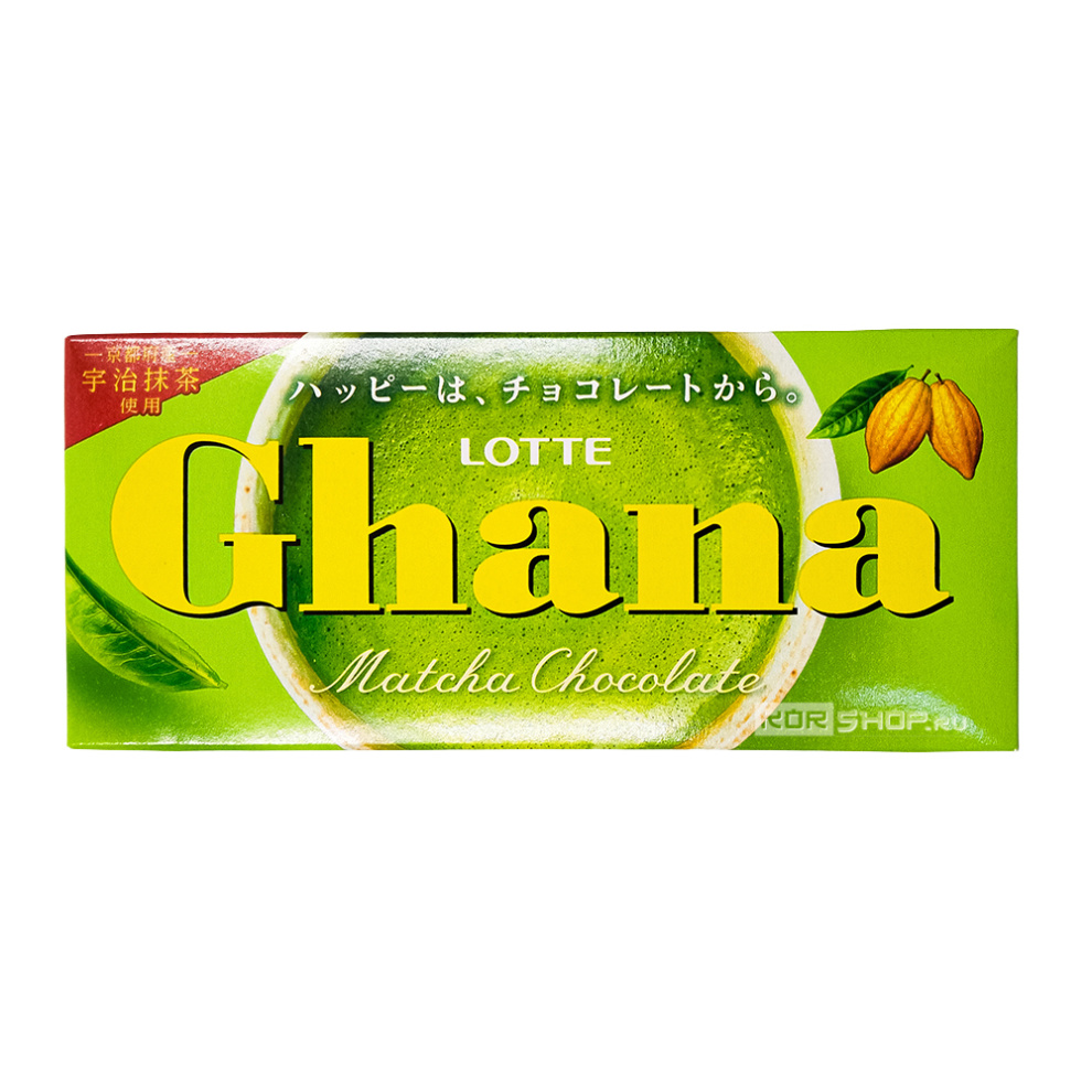Шоколад с матча Гана Ghana Lotte, Япония, 45 г Шоколад с матча Гана Ghana Lotte, Япония, 45 г