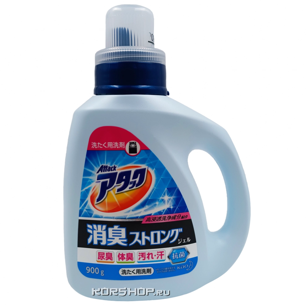 Гель для стирки Deodorant Strong Gel Attack KAO, Япония, 900 г