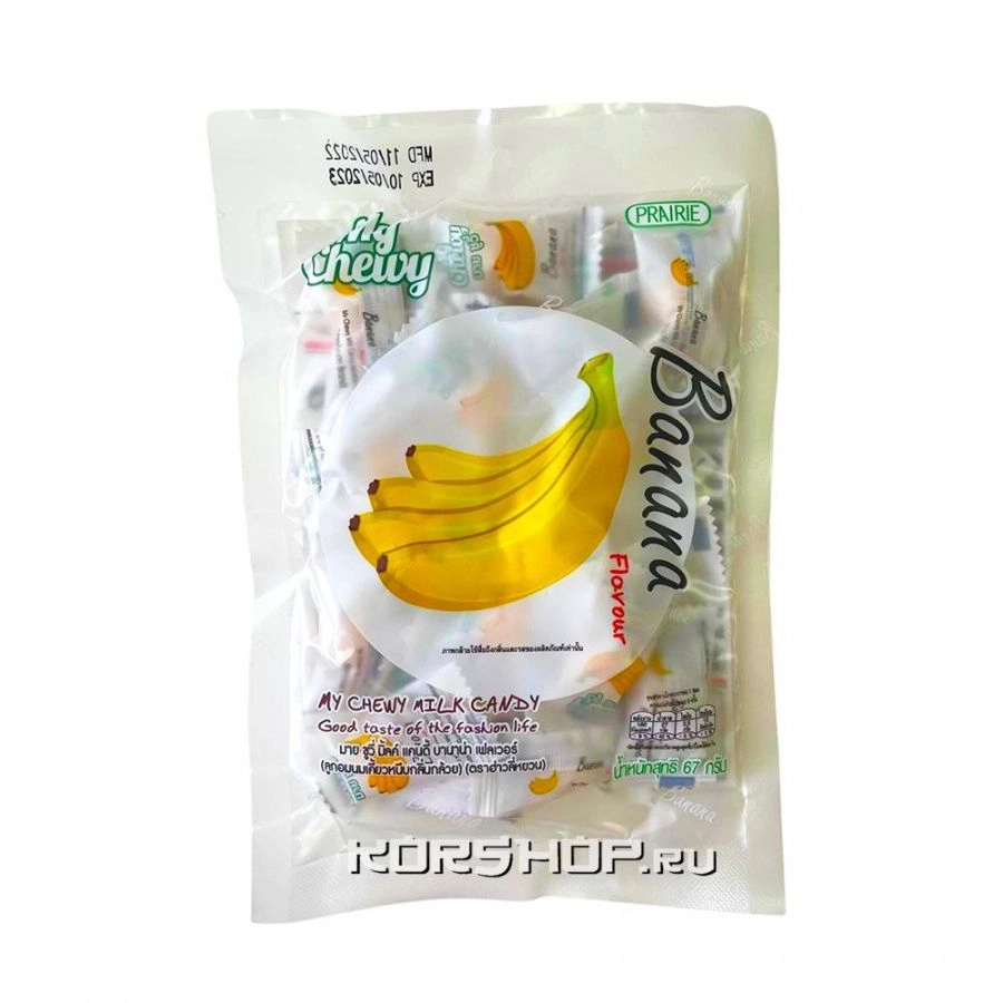 Молочные ириски с желейной начинкой "Банан" My Chewy, Китай 67 г