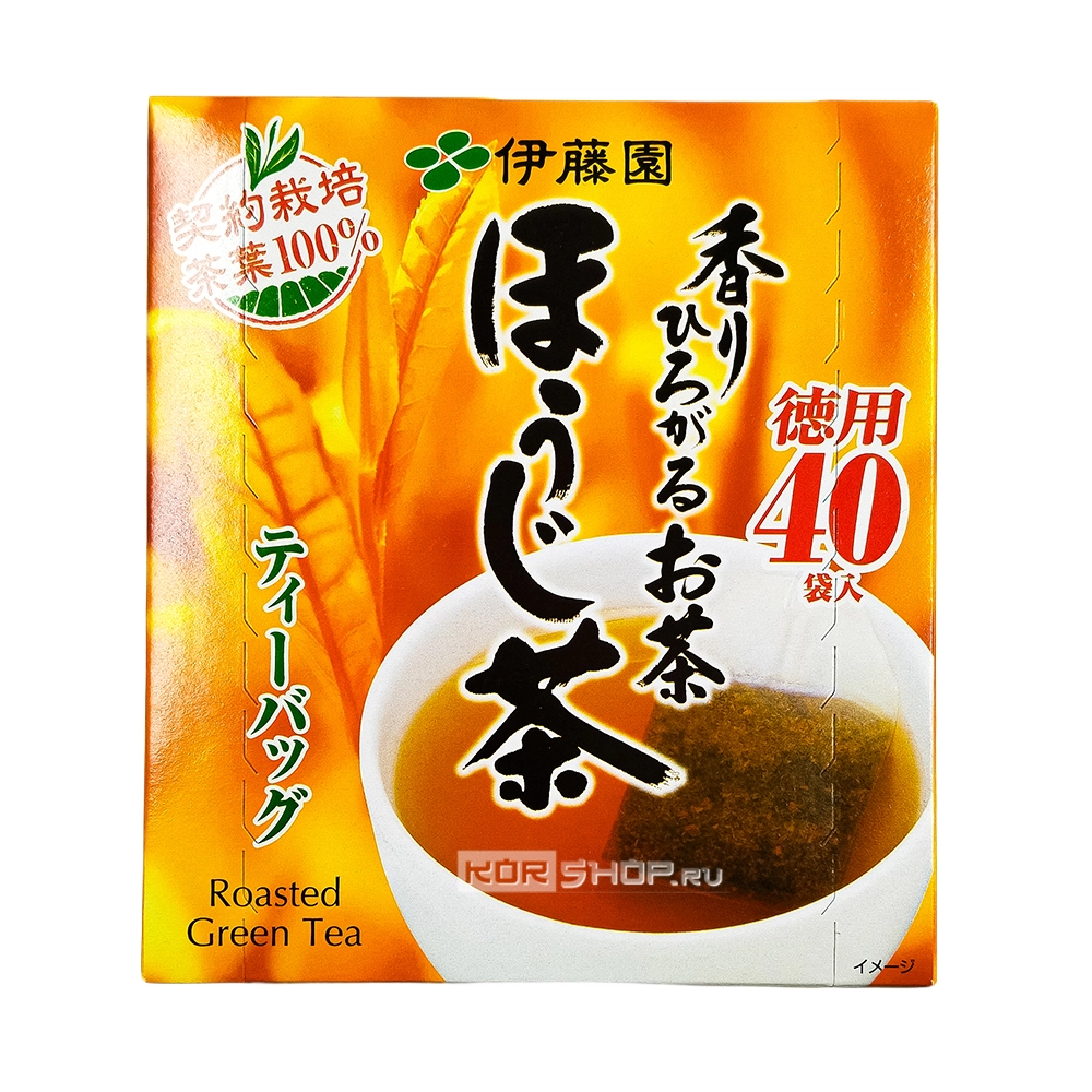 Зеленый чай обжаренный Ходзича Itoen, Япония, 72 г (40 пакетиков по 1,8 г)