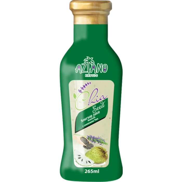 Напиток с соком анноны и семенами чиа 30% (Soursop juice with Chia seed Drink) Aziano, Вьетнам, 265 мл