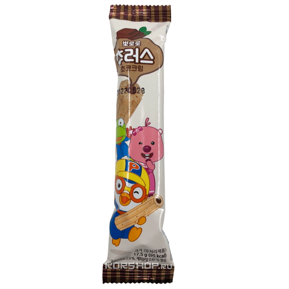 Печенье Pororo Чуррос с шоколадным вкусом Youyoung Global, Корея, 17,5 г.