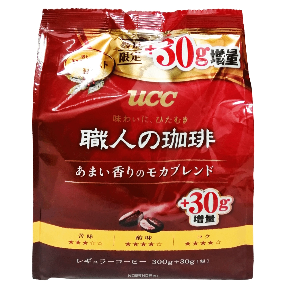 Натуральный молотый кофе Мокка Бленд Master's Coffee UCC, Япония, 330 г Натуральный молотый кофе Мокка Бленд Master's Coffee UCC, Япония, 330 г