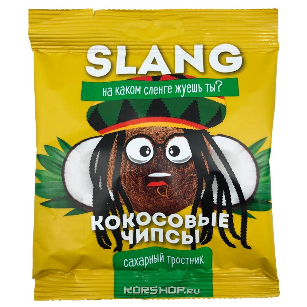 Кокосовые чипсы Сахарный Тростник Slang, 30 г Кокосовые чипсы Сахарный Тростник Slang, 30 г