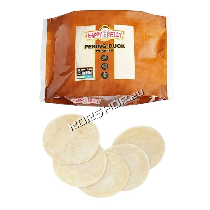 Лепeшки для утки по-пекински (13х13 см) Happy Belly, (17 уп. по 6 шт) 918 г Лепeшки для утки по-пекински (13х13 см) Happy Belly, (17 уп. по 6 шт) 918 г