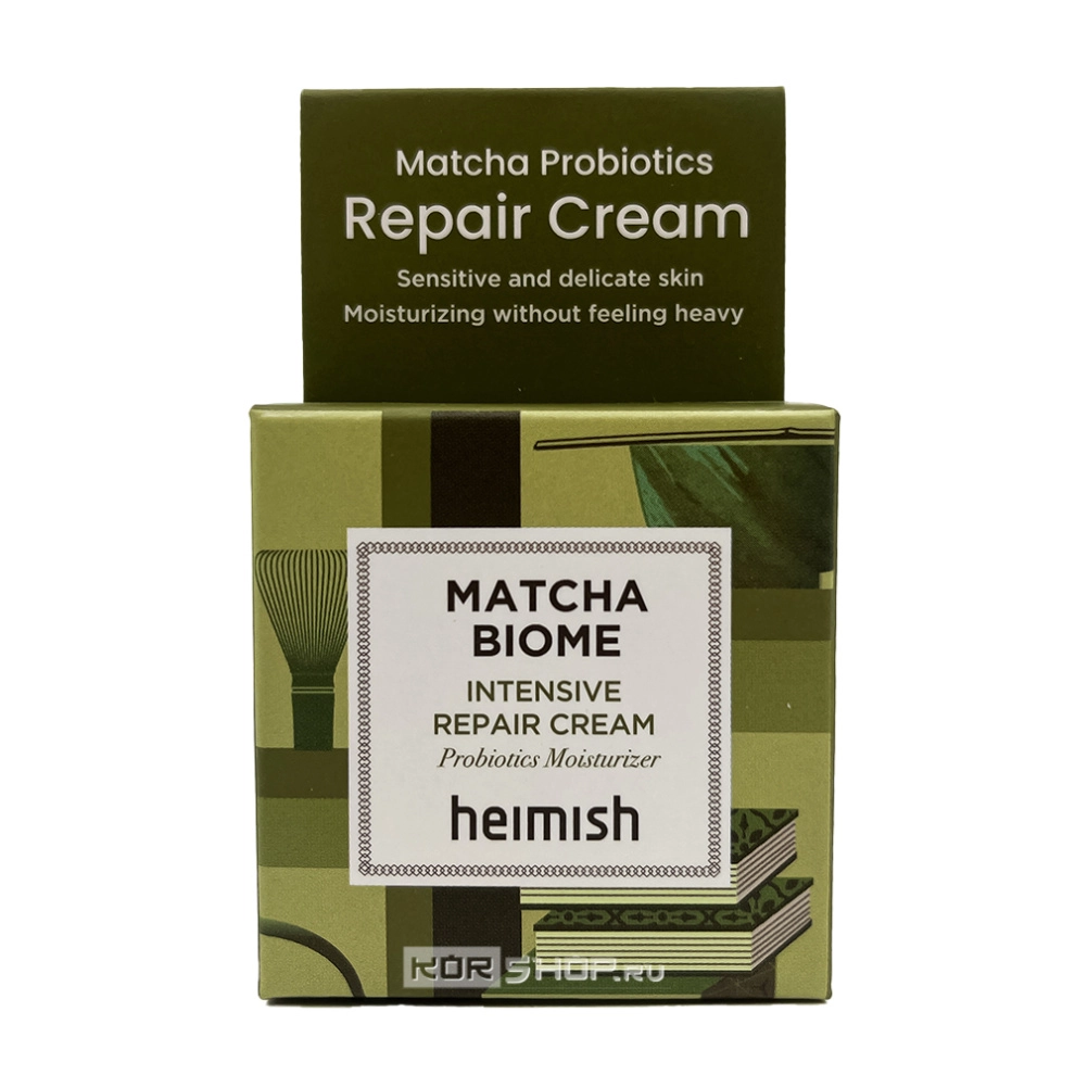 Восстанавливающий веганский крем с пробиотиками Matcha Biome Intensive Repair Cream Heimish, Корея, 5 мл
