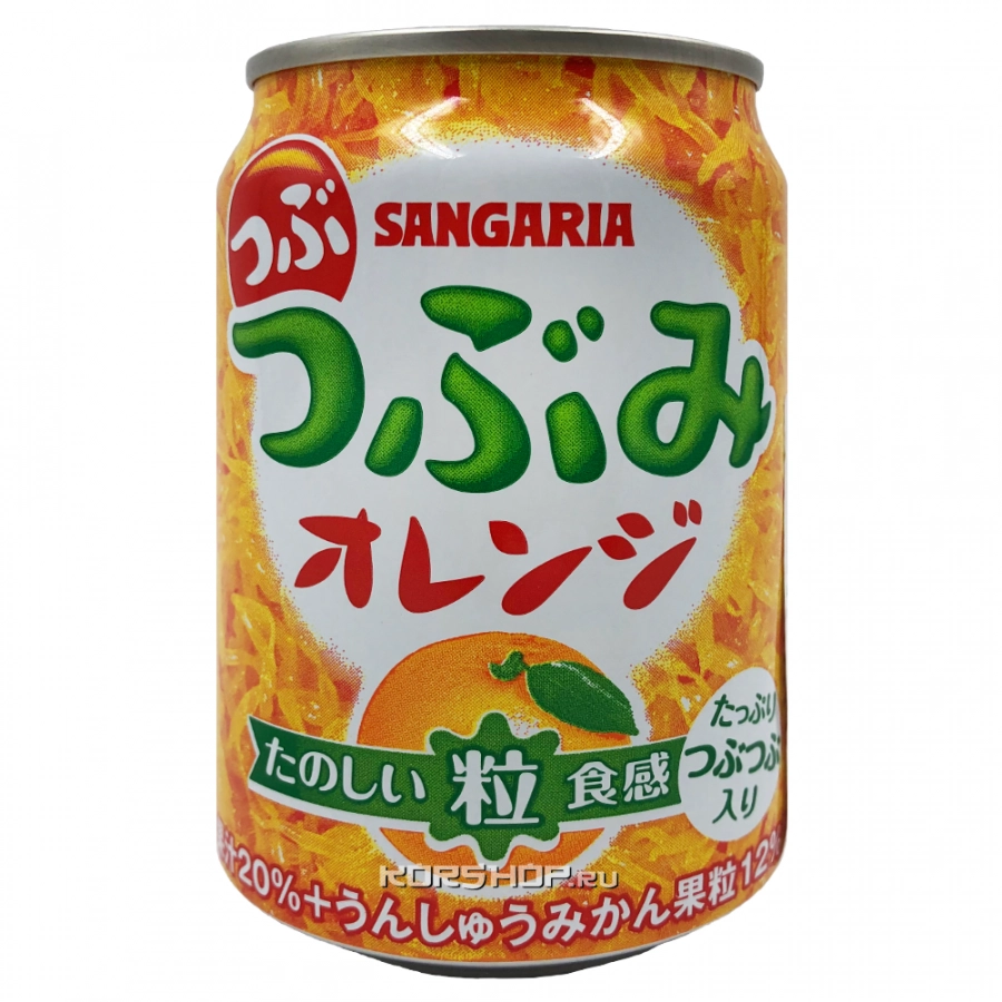Газированный б/а напиток Апельсин c мякотью 20% Sangaria, Япония, 280 мл Газированный б/а напиток Апельсин c мякотью 20% Sangaria, Япония, 280 мл