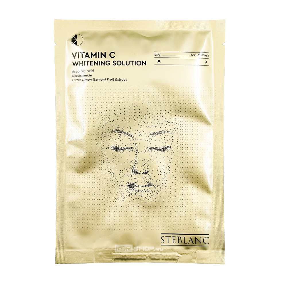 Тканевая маска-сыворотка для лица с витамином С Vitamin C Whitening Solution Serum Mask Steblanc, Корея, 25 г Тканевая маска-сыворотка для лица с витамином С Vitamin C Whitening Solution Serum Mask Steblanc, Корея, 25 г