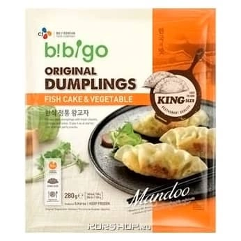 Дамплинги для жарки с рыбой и овощами Fish Cake Dumplings Bibigo, Корея, 280 г, Дамплинги для жарки с рыбой и овощами Fish Cake Dumplings Bibigo, Корея, 280 г,