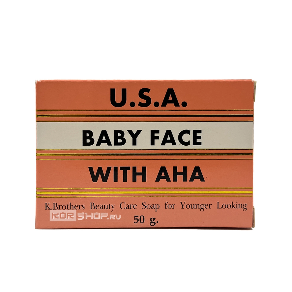 Мыло для лица омолаживающее с AHA-кислотами Baby Face K.Brothers, Таиланд, 50 г