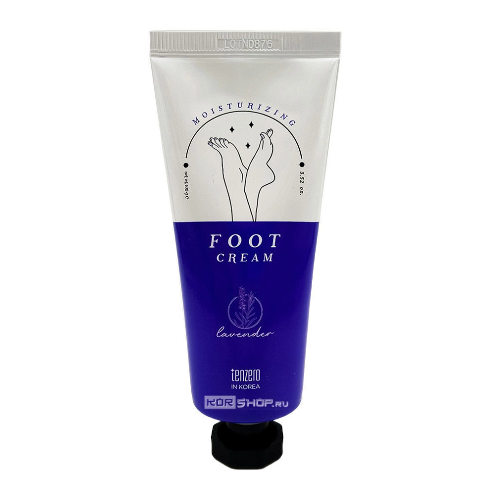 Увлажняющий крем для ног с лавандой Moisturizing Foot Cream Lavender Tenzero, Корея, 100 г