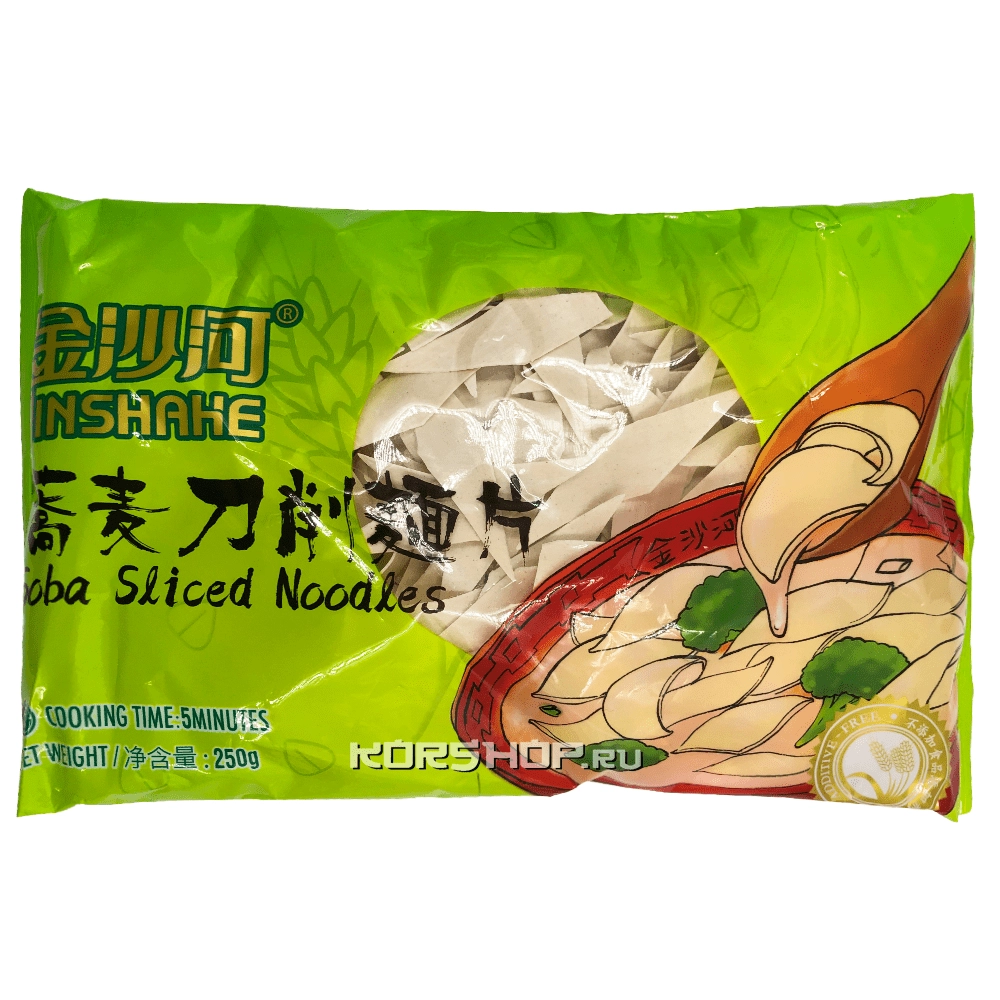 Нарезанная лапша из гречки Jinshahe, Китай, 250 г Нарезанная лапша из гречки Jinshahe, Китай, 250 г