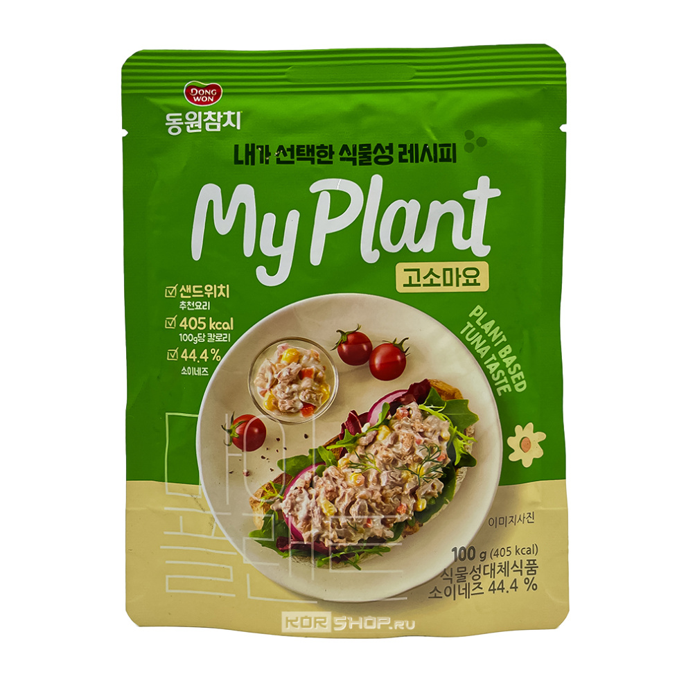Растительный веганский тунец в масле с майонезом My Plant Dongwon, Корея, 100 г