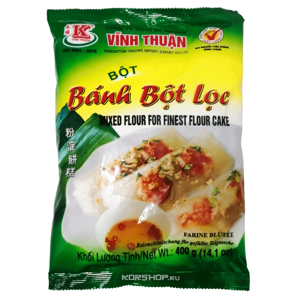 Мука для БаньЛок (100% тапиоковый крахмал) Banh Bot Loc, Вьетнам, 400 г.