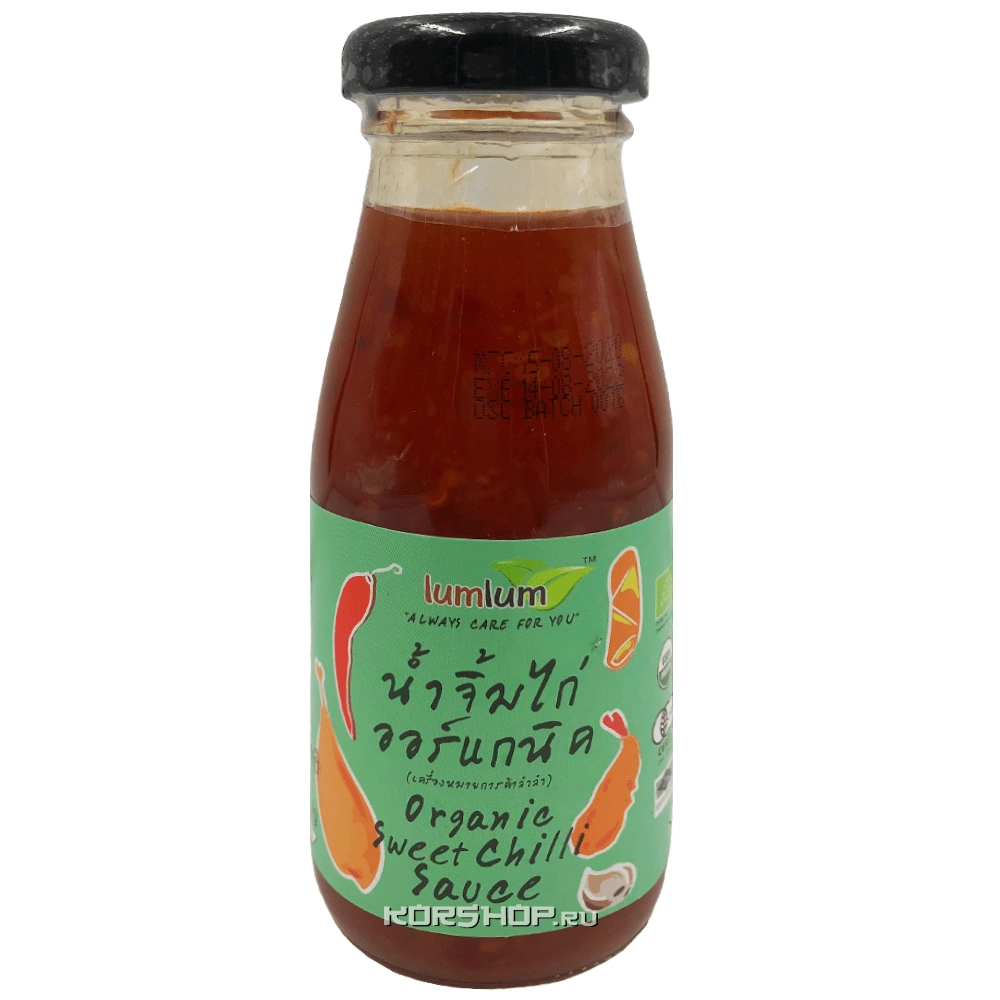 Органический соус сладкий чили Lum Lum, Таиланд, 200 г Органический соус сладкий чили Lum Lum, Таиланд, 200 г