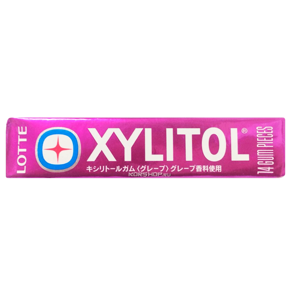 Жевательная резинка со вкусом винограда Xylitol Lotte, Япония, 21 г Жевательная резинка со вкусом винограда Xylitol Lotte, Япония, 21 г