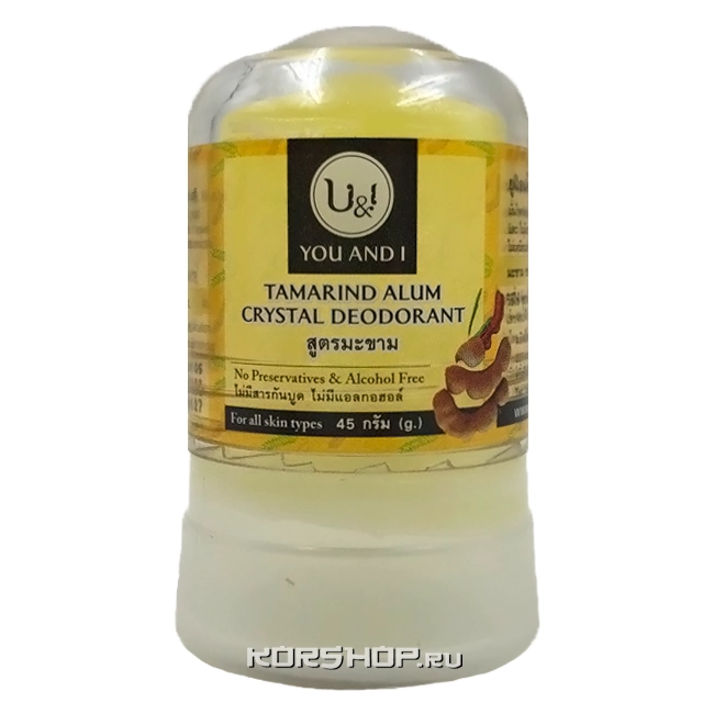 Дезодорант кристалл с тамариндом You and I, Таиланд, 45 г Дезодорант кристалл с тамариндом You and I, Таиланд, 45 г