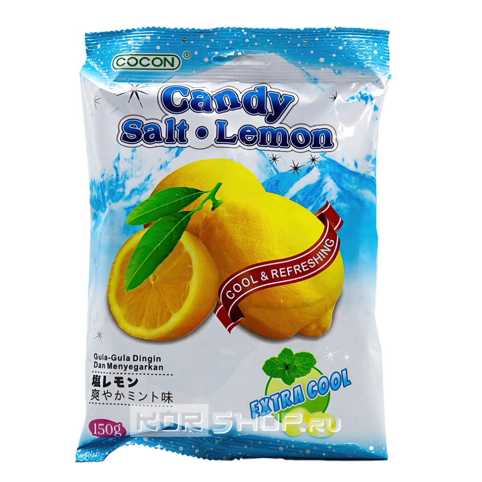 Карамель леденцовая фруктовая Ментол и лимон Cocon, Малайзия, 150 г Карамель леденцовая фруктовая Ментол и лимон Cocon, Малайзия, 150 г