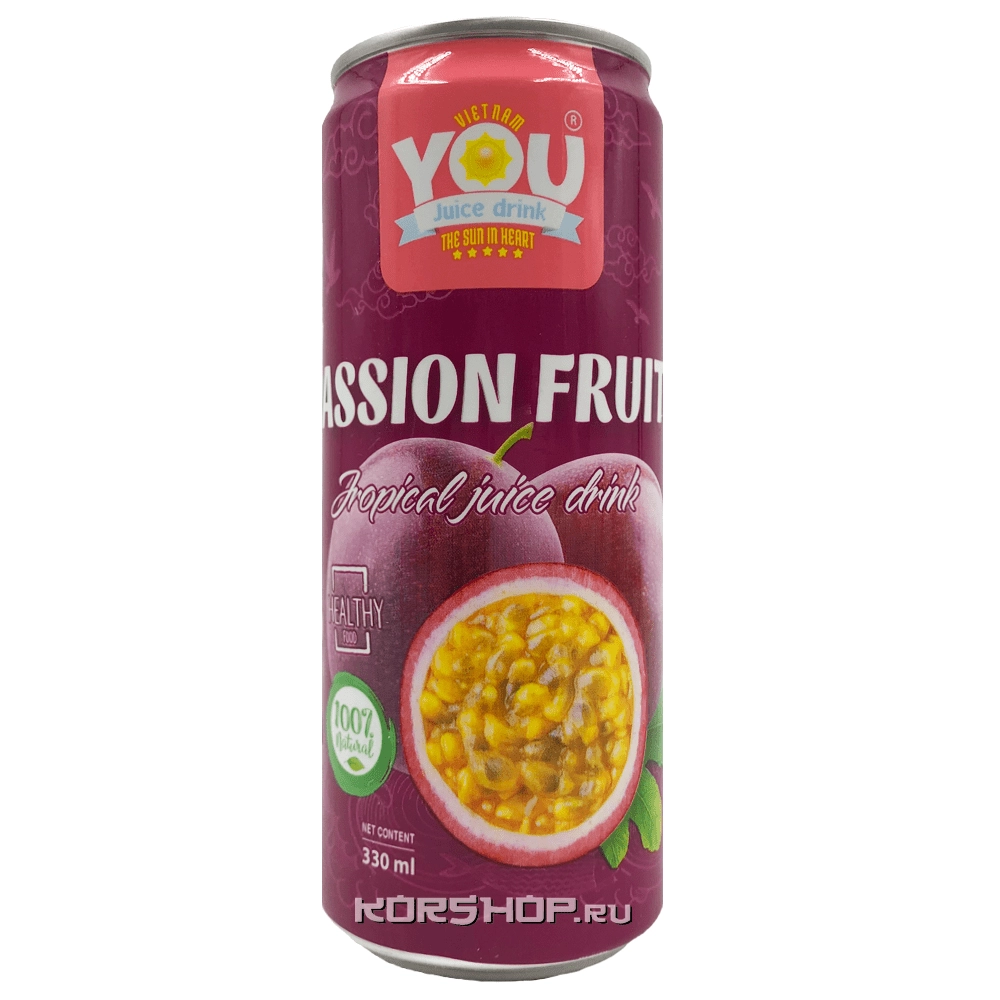 Напиток негазированный с содержанием сока маракуйи You Vietnam, Вьетнам, 330 мл
