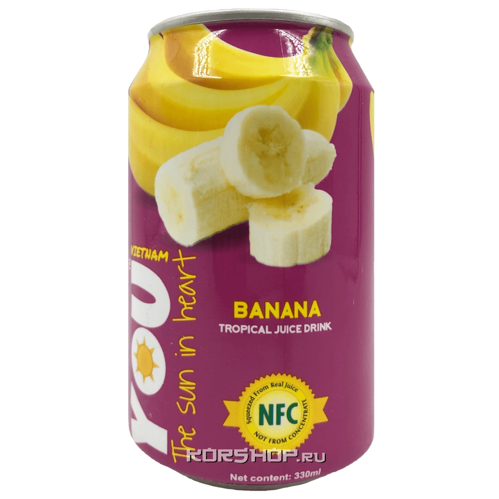 Напиток негазированный с соком банана You Vietnam, Вьетнам, 330 мл