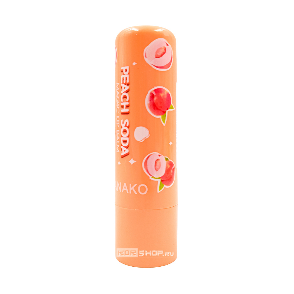 Бальзам для губ с персиком Peach Soda Magic Lip Balm Tanako, Таиланд, 20 г Бальзам для губ с персиком Peach Soda Magic Lip Balm Tanako, Таиланд, 20 г