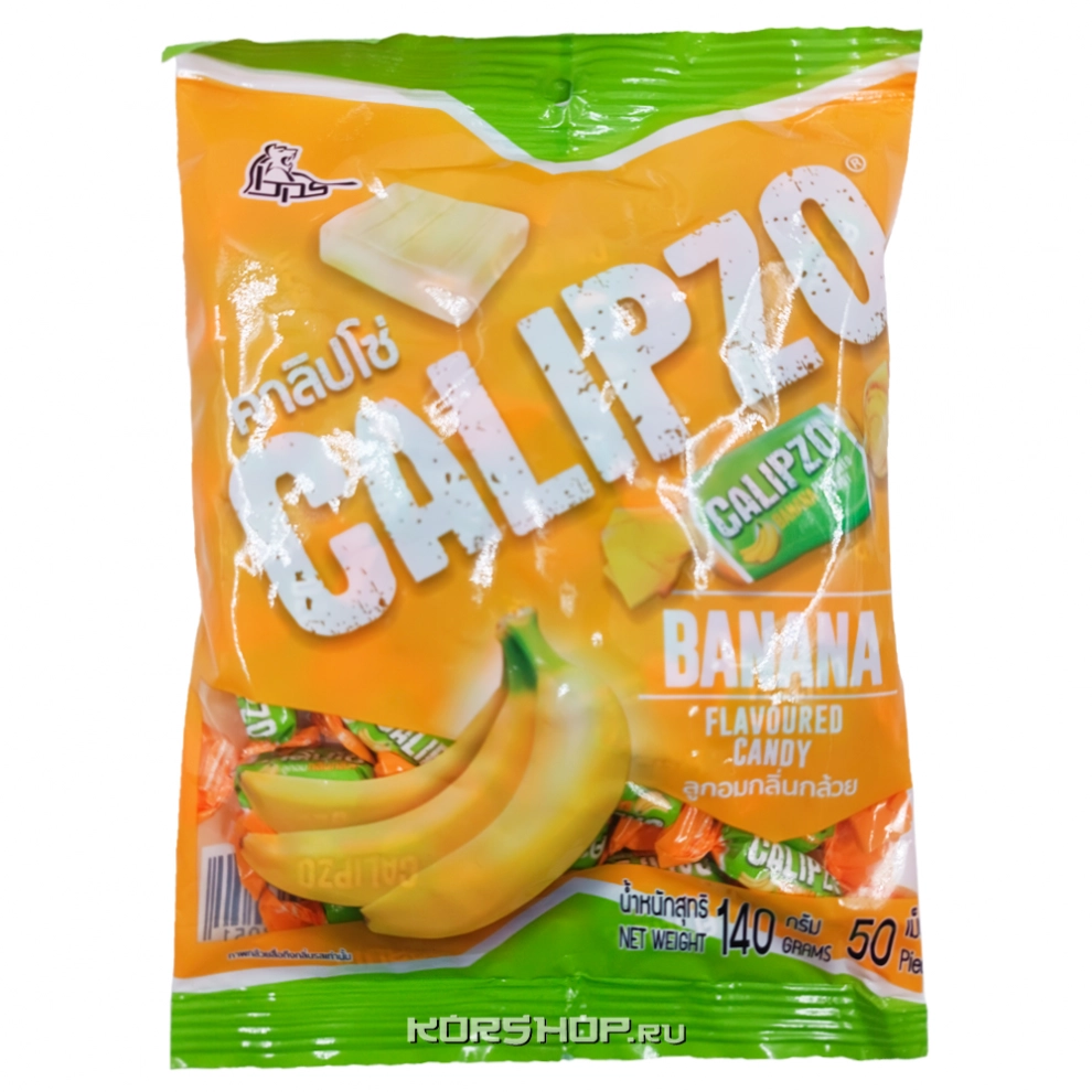 Карамельные конфеты со вкусом банана Calipzo Boonprasert, Таиланд, 140 г Карамельные конфеты со вкусом банана Calipzo Boonprasert, Таиланд, 140 г