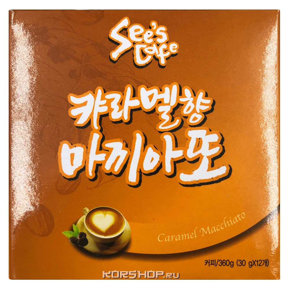 Кофейный быстрорастворимый напиток Карамельный Макиато See's Coffee, Корея, 360 г