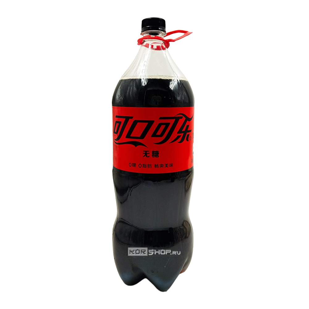 Газированный напиток Кока-Кола без сахара (Coca-Cola Zero) Cofco, Китай, 2 л