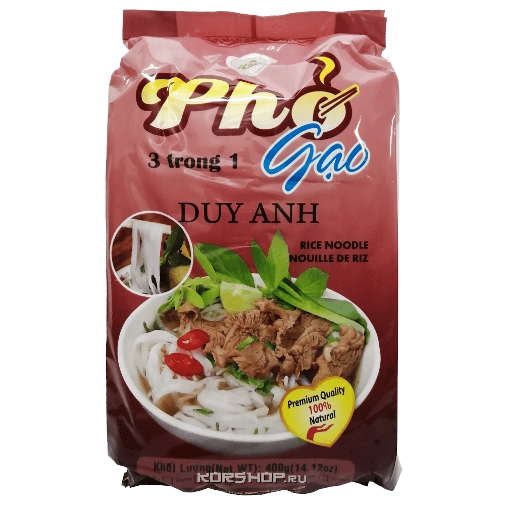 Рисовая лапша 4 мм Duy Anh, Вьетнам, 400 г