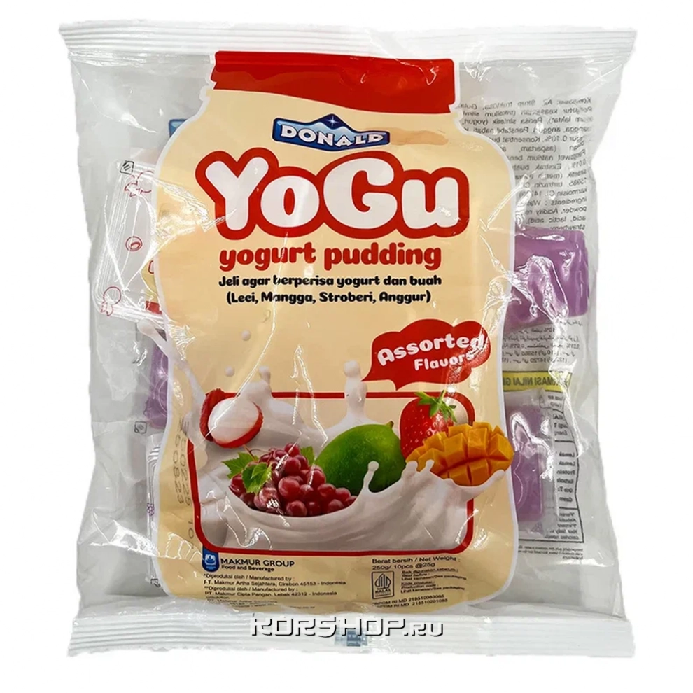 Пудинг фруктовое ассорти YoGu Donald Makmur, Индонезия, 250 г Пудинг фруктовое ассорти YoGu Donald Makmur, Индонезия, 250 г