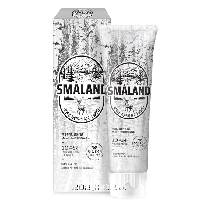 Зубная паста Мягкая мята Swedish Mild Mint Smaland KeraSys, Корея, 100 г