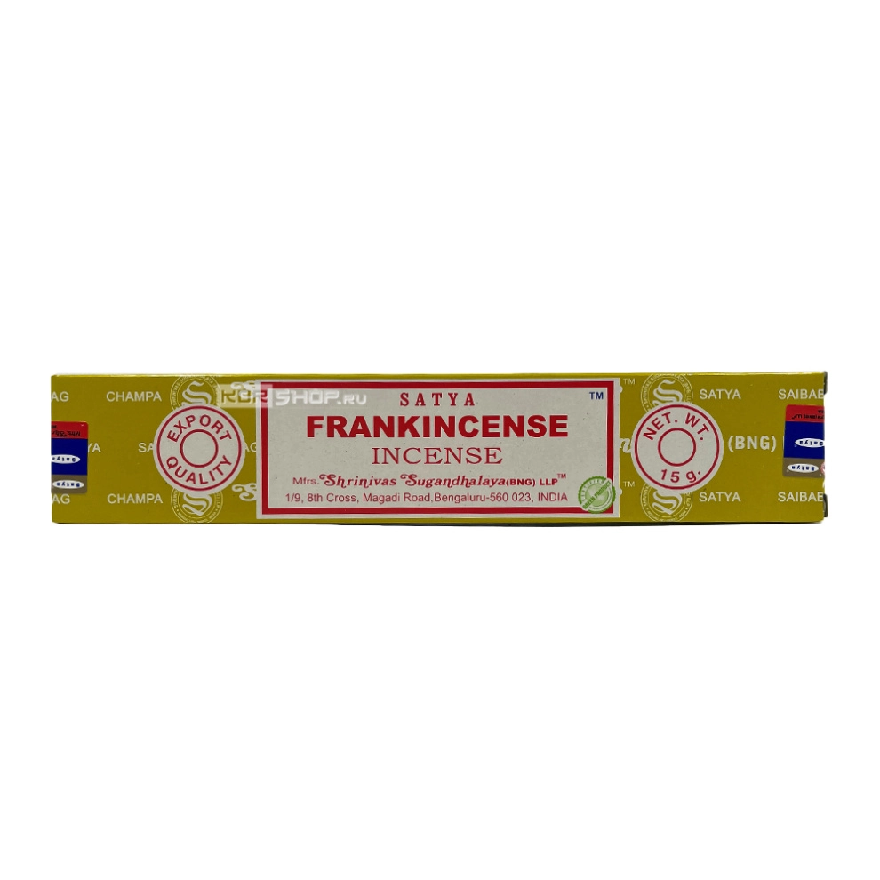 Ароматические палочки (благовония) «Ладан» Frankincense Incense Satya, Индия, 15 г Ароматические палочки (благовония) «Ладан» Frankincense Incense Satya, Индия, 15 г