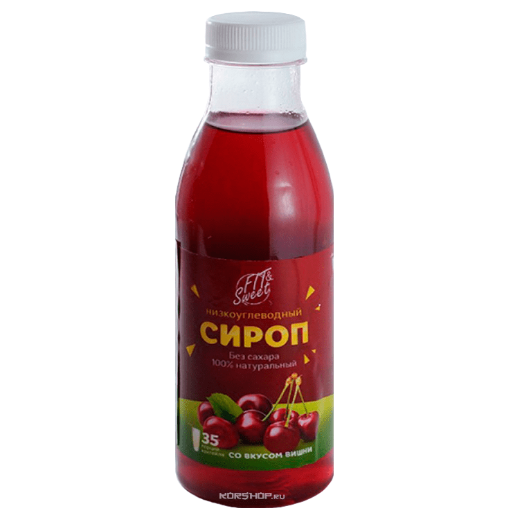 Низкокалорийный сироп со вкусом вишни Fit and Sweet, 525 г