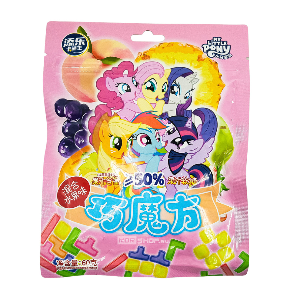 Жевательный мармелад с фруктовым соком Микс фруктов Magic Cube Tala's, Китай, 60 г