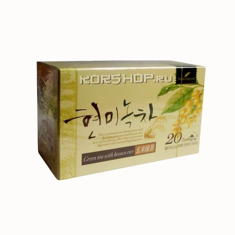 Зеленый чай с коричневым рисом Nokchawon, Корея 30г (20пак.*1,5 г) Зеленый чай с коричневым рисом Nokchawon, Корея 30г (20пак.*1,5 г)
