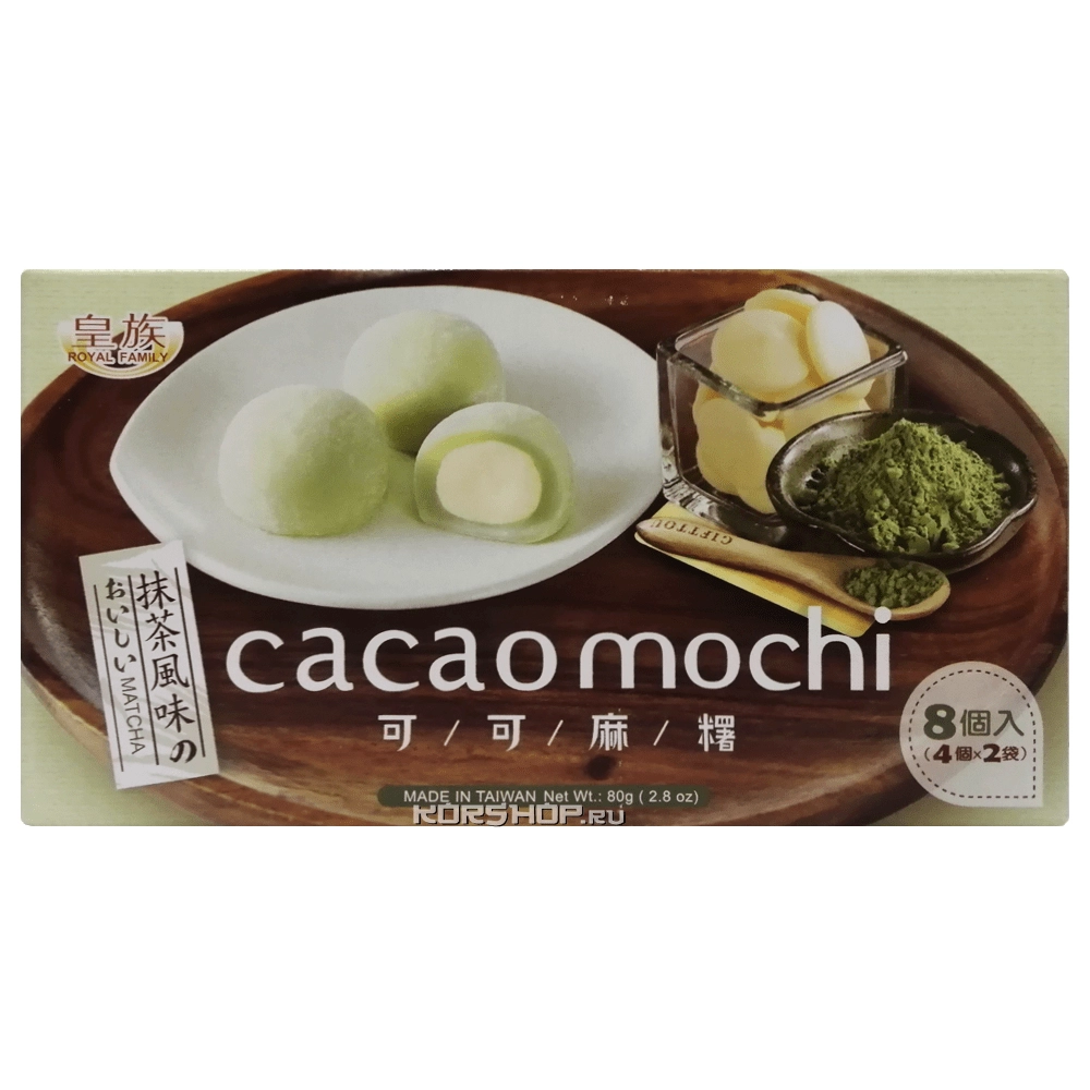 Какао-Моти Матча Royal Family, Тайвань, 80 г