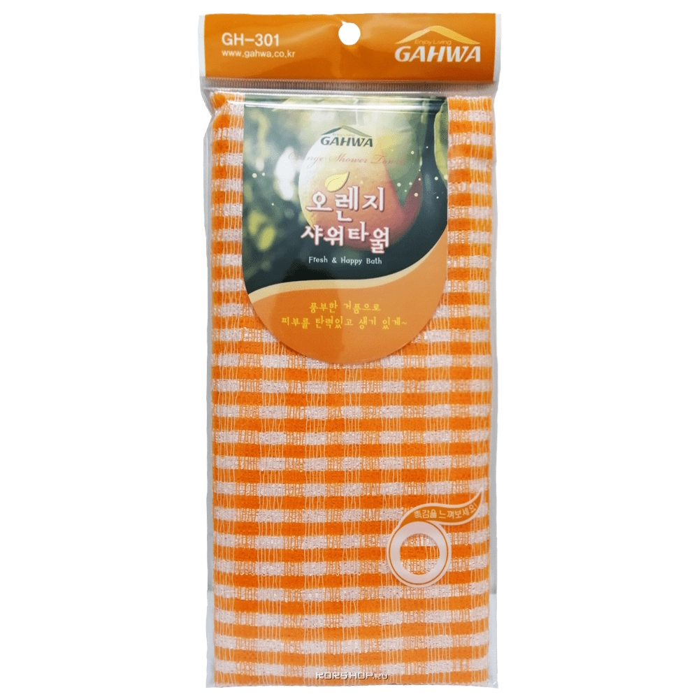 Массажная мочалка с апельсином (30*97 см) Gahwa, Корея Массажная мочалка с апельсином (30*97 см) Gahwa, Корея