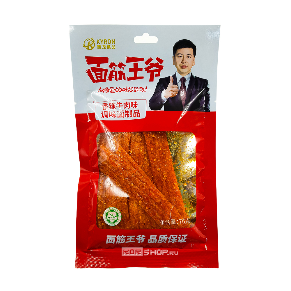 Пряные снеки латяо со вкусом острой говядины Kyron, Китай, 76 г