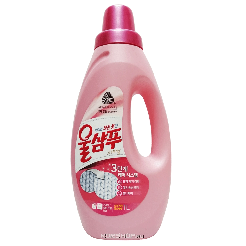 Жидкое средство для стирки Вул Шампу Original, Корея, 1 л