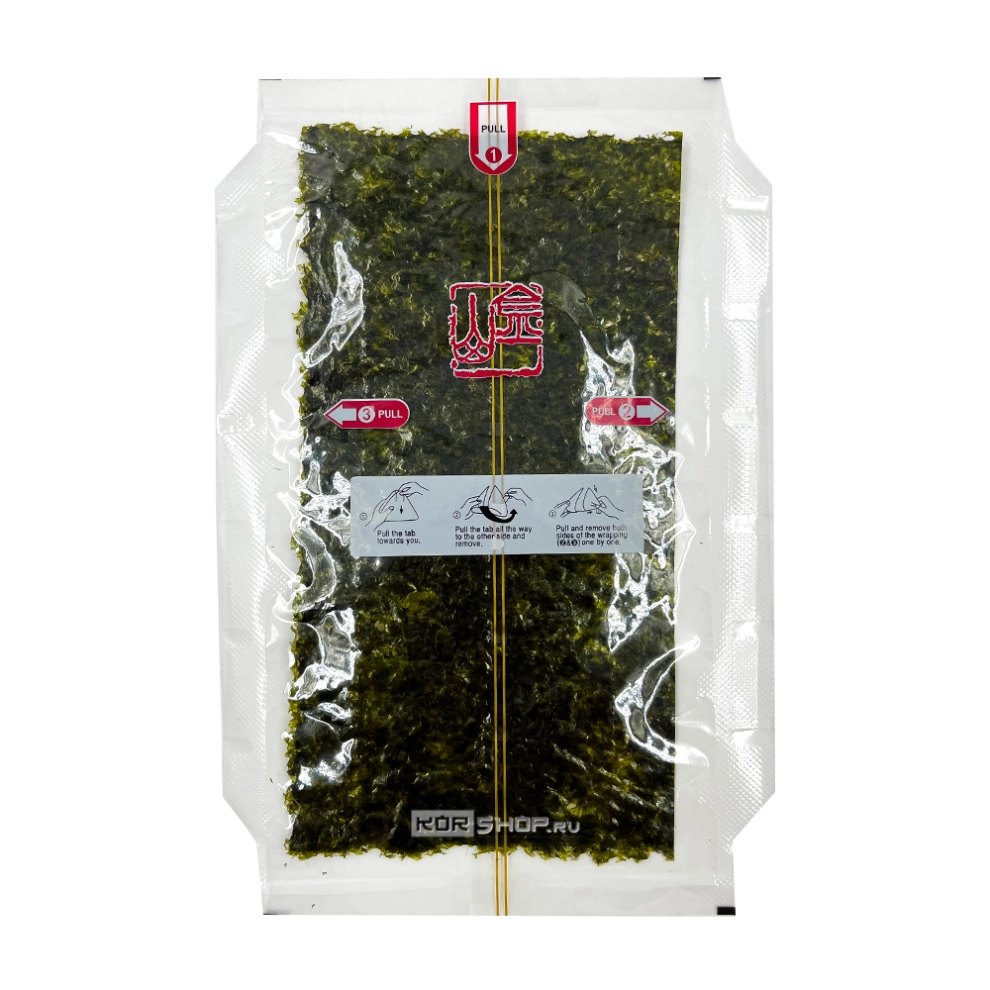 Морские водоросли порфира для приготовления онигири Тидори (50 листов), Корея, 55 г