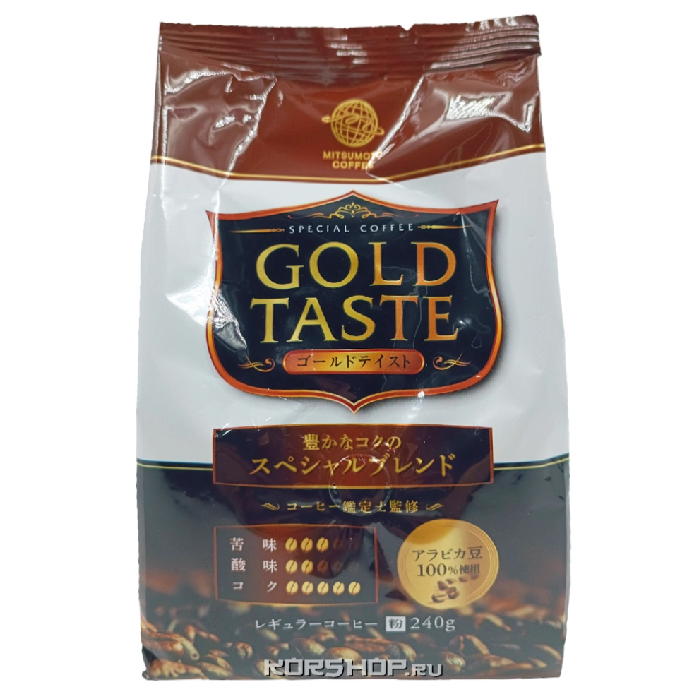 Молотый кофе Special Blend Gold Taste Mitsumoto Coffee, Япония, 240 г Молотый кофе Special Blend Gold Taste Mitsumoto Coffee, Япония, 240 г
