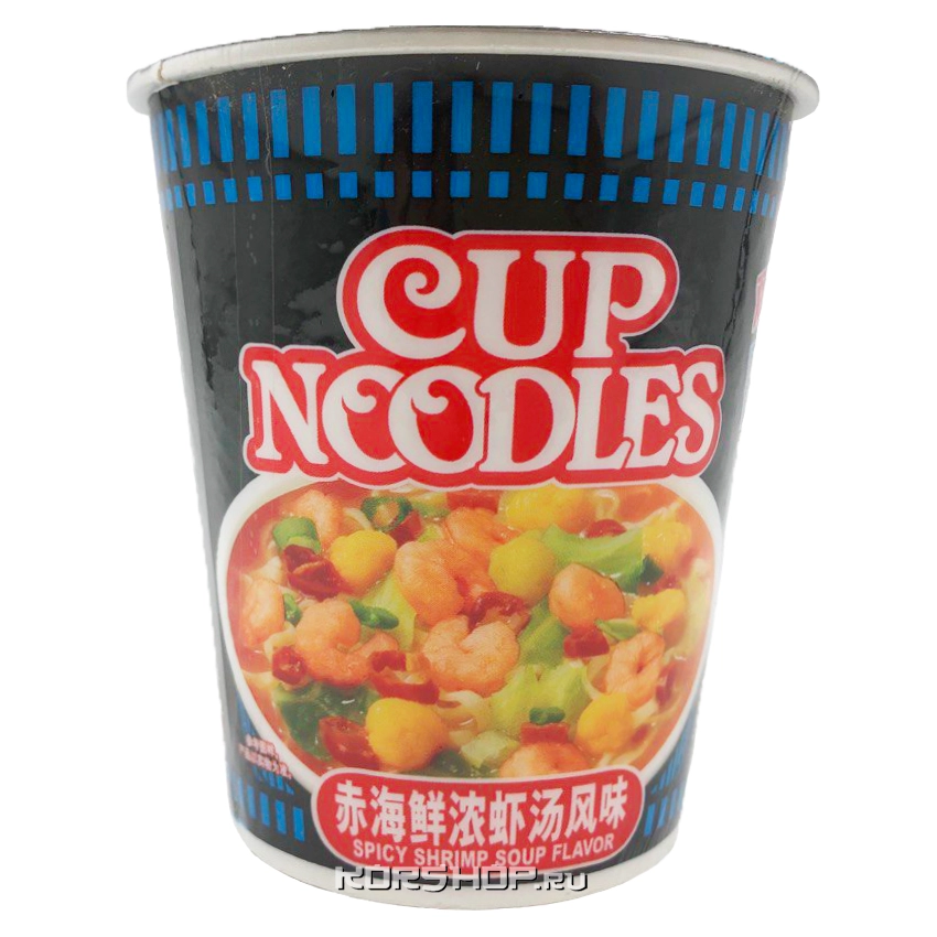 Лапша б/п со вкусом острых креветок Nissin, Китай, 79 г