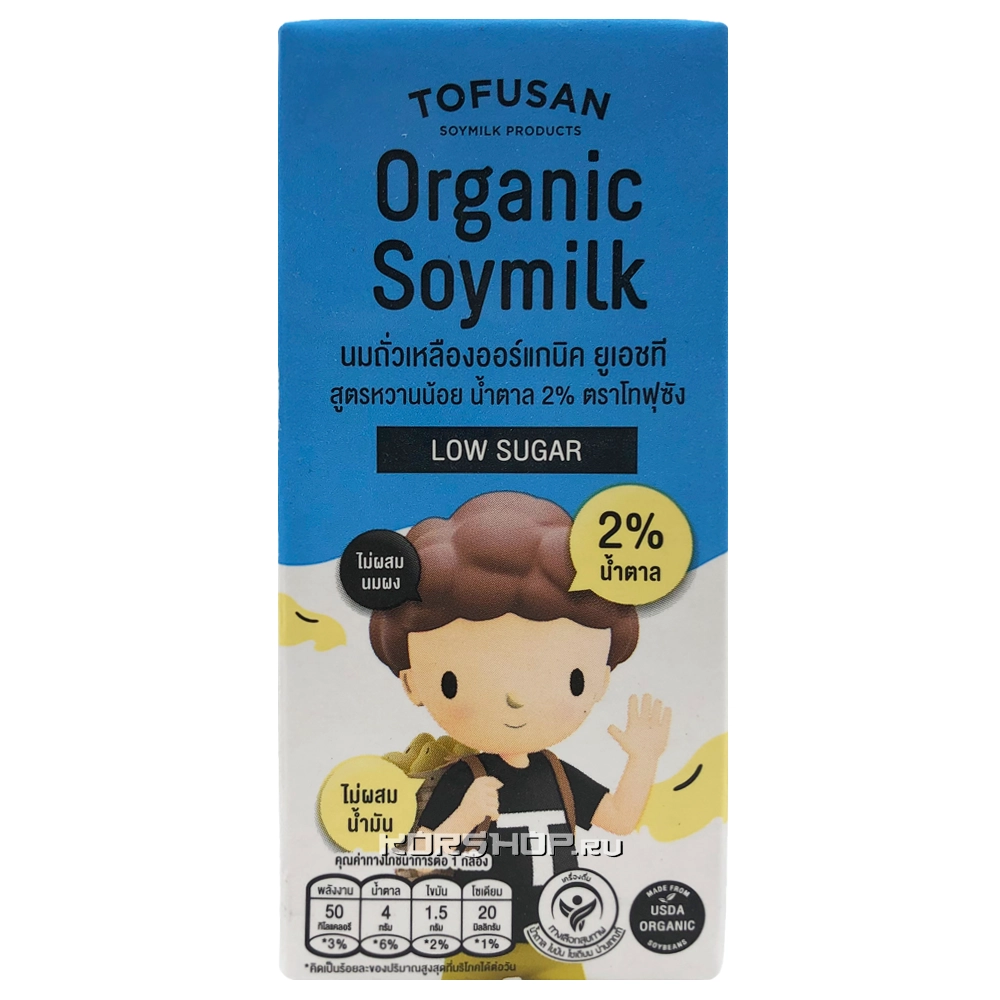 Соевое молоко с низким содержанием сахара Tofusan, Таиланд, 180 мл Соевое молоко с низким содержанием сахара Tofusan, Таиланд, 180 мл