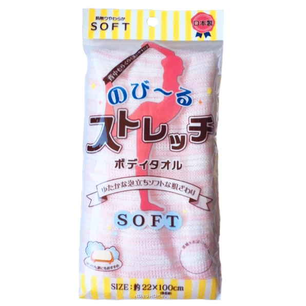 Мочалка для тела мягкая Eruo, Япония, 22х100 см Мочалка для тела мягкая Eruo, Япония, 22х100 см