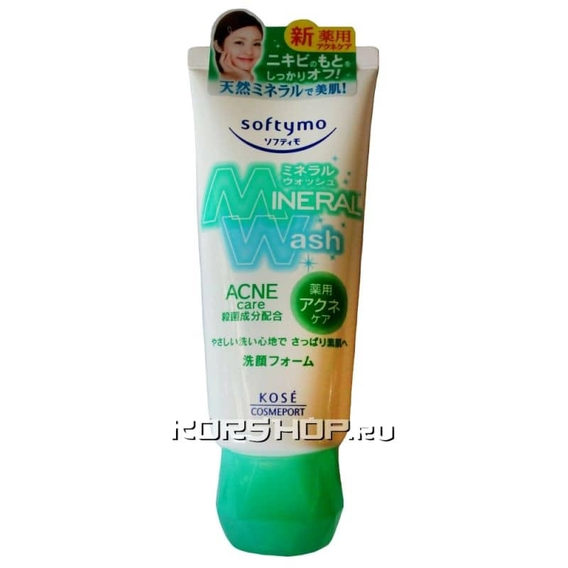 Пенка-антиакне для умывания с лечебным эффектом Kose Cosmeport Softymo Mineral Wash, Япония, 120 г Пенка-антиакне для умывания с лечебным эффектом Kose Cosmeport Softymo Mineral Wash, Япония, 120 г